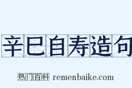 辛巳自寿造句是什么意思的图片